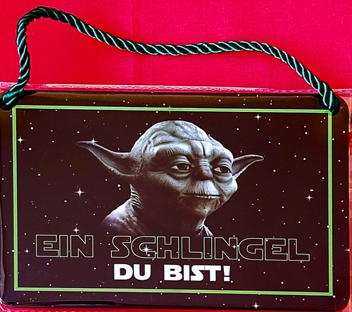 Hänge blechschild 18x12 yoda - hänge,
